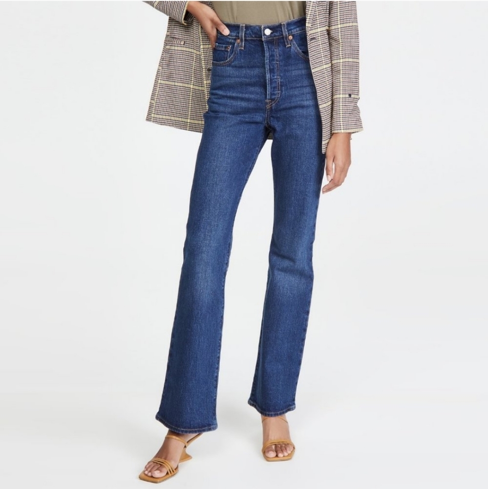 NWT Levi's Ribcage Bootcut Flare High Rise Denim Jeans - Picture 4 of 11